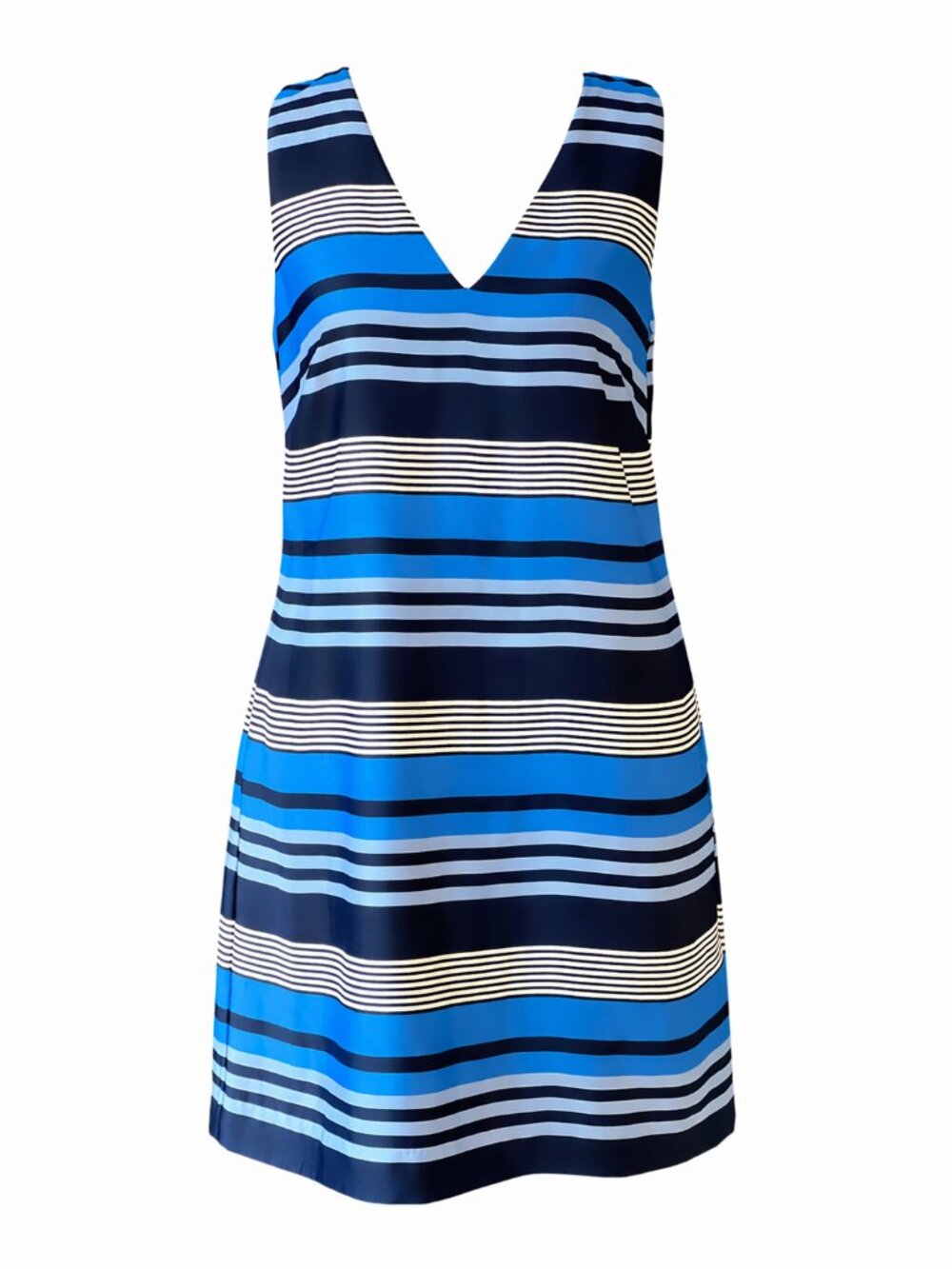 Banana Republic Blue Striped Sleeveless Shift Dress | Nautical Summer | Size 4